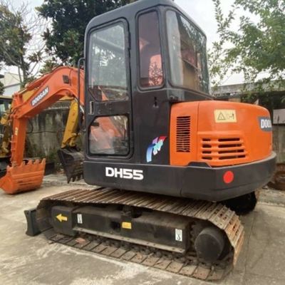 زمین های کشاورزی استفاده شده مینی حفاری DOOSAN 55 Crawler Excavator تجهیزات ساختمانی