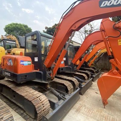 زمین های کشاورزی استفاده شده مینی حفاری DOOSAN 55 Crawler Excavator تجهیزات ساختمانی