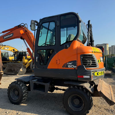48KW استفاده شده DOOSAN Excavator ماشین Doosan DX60W هیدرولیک کاوشگر کاوشگر 5550 kg