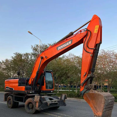 Doosan DX210W حفاری چرخ استفاده شده هیدرولیک مینی حفاری دست دوم 20100 kg