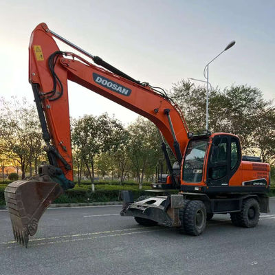 Doosan DX210W حفاری چرخ استفاده شده هیدرولیک مینی حفاری دست دوم 20100 kg