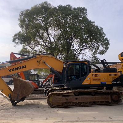 حفاری هیدرولیک بزرگ استفاده شده هیوندای 520L-9 نوع خزنده 52170kg