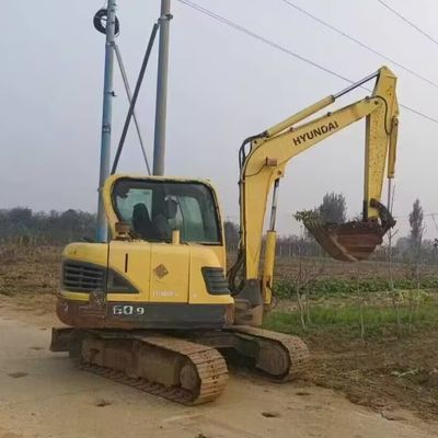 هیوندای دست دوم 60 Excavator Digger مینی هیدرولیک Crawler Excavator 5850kg