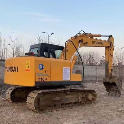 هیوندای R110-7 استفاده شده کاوشگر خزنده کاوشگر دست دوم 11200kg 0.30-0.59m3 سطل