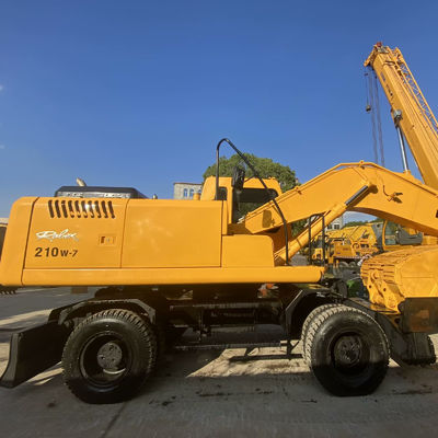 ماشین حفاری هیوندای استفاده شده 210w-7 ماشین آلات ساختمانی با ردیاب ضد سست