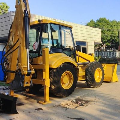 74.6kW JCB 4CX بارگذاری مورد استفاده زرد 4378kg لیفت دست دوم بارگذاری باکسو چرخ در حال حرکت