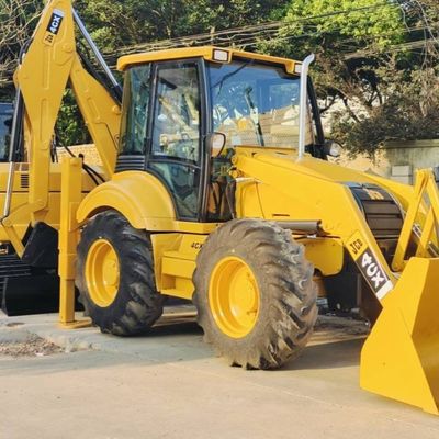 74.6kW JCB 4CX بارگذاری مورد استفاده زرد 4378kg لیفت دست دوم بارگذاری باکسو چرخ در حال حرکت