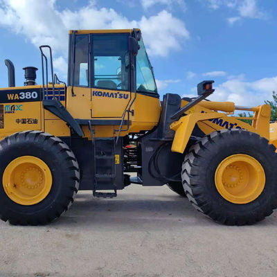 کار سنگین 146kW Komatsu WA380 استفاده شده چرخ بارگیری 5 تن بار برای کشاورزی