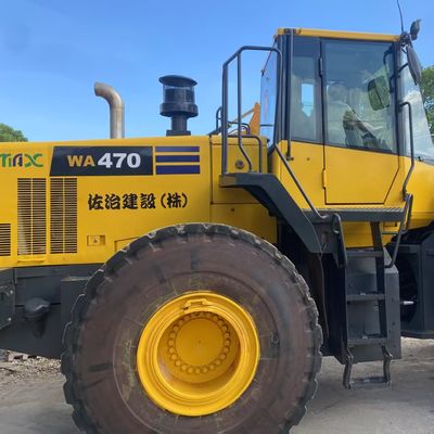 کار ساختمانی استفاده شده Komatsu WA470 Loader 204kW خنک کننده آب بارگیری های دست دوم