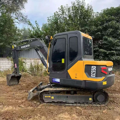 2000rpm 36.5kw استفاده شده VOLVO EC55D Excavator تجهیزات ساختمانی دست دوم