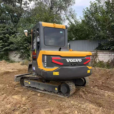 2000rpm 36.5kw استفاده شده VOLVO EC55D Excavator تجهیزات ساختمانی دست دوم