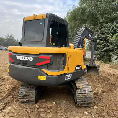 2000rpm 36.5kw استفاده شده VOLVO EC55D Excavator تجهیزات ساختمانی دست دوم