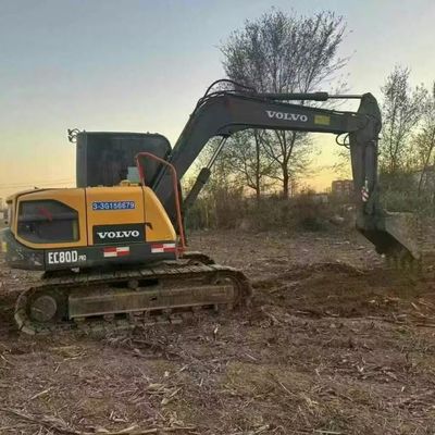 ولوو 80D استفاده شده مینی Excavator Digger 42kw 2100rpm برای ساخت جاده