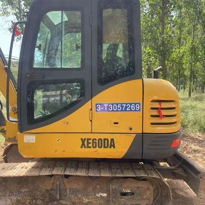 زرد استفاده شده XCMG Excavator Digger Xcmg 60DA ماشین حفاری کوچک