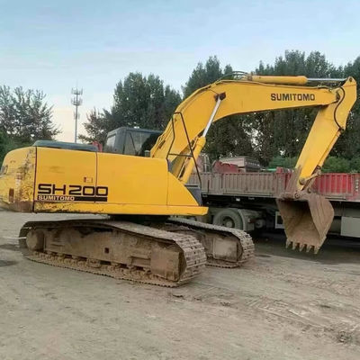 SUMITOMO SH200 استفاده شده Excavator خزنده 103kW تجهیزات حفاری مصرف کم