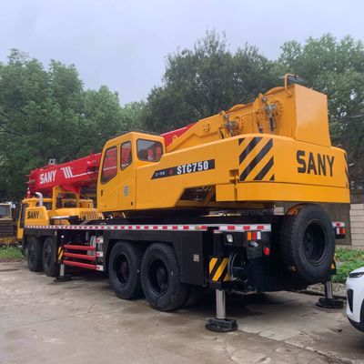 75 تن بارگیری استفاده شده Sany 750 جرثقیل ساختمانی هیدرولیک جرثقیل کامیون دست دوم