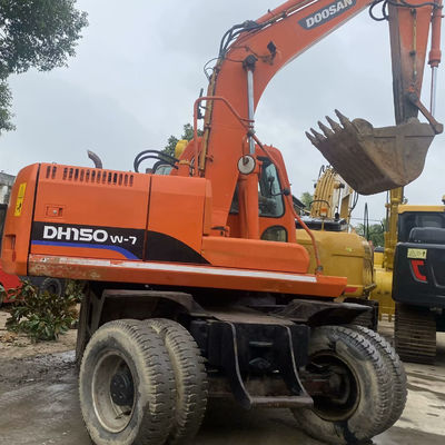 Doosan 150w-7 ماشین حفاری چرخ دست دوم تجهیزات حفاری هیدرولیک استفاده شده